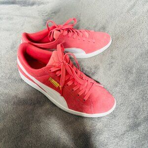 Puma Womens Vikky sneakers, salmon, rose-white, size 9